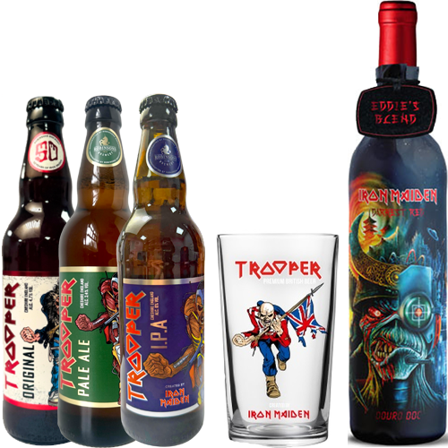 Iron Maiden Wine & Beer Pack with Glass