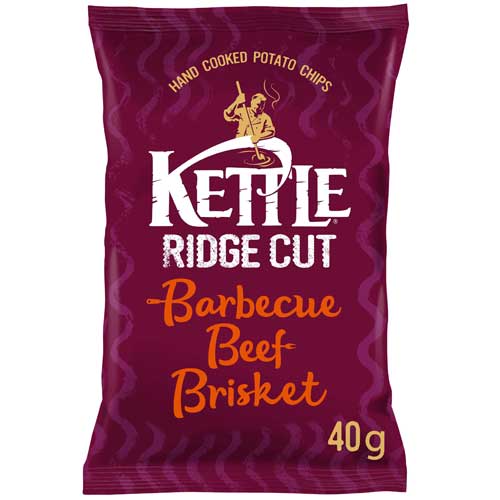 Kettle BBQ Beef Brisket Potato Chips 18 x 40g
