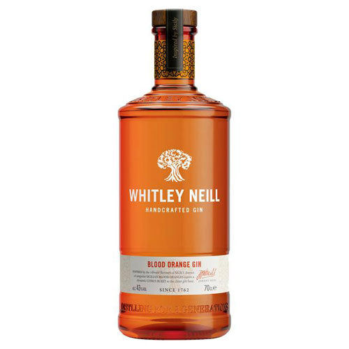A bottle of Whitley Neill Blood Orange Gin 70cl