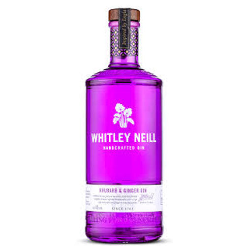 A bottle of Whitley Neill Rhubarb & Ginger 70cl