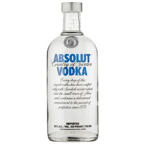 Bottle of Absolut Vodka 70cl