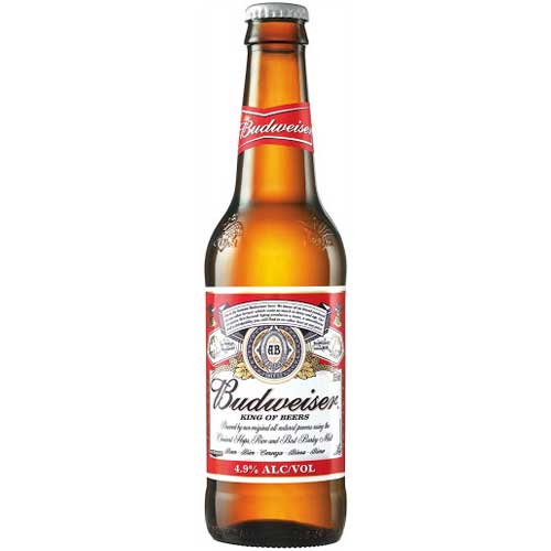 Bottle of Budweiser 330ml