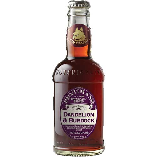 A bottle of Fentimans Dandelion & Burdock 275ml