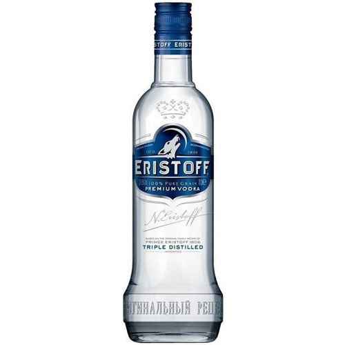 A bottle of Eristoff Vodka 70cl