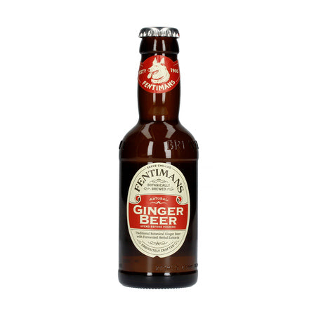 A bottle of Fentimans Ginger Beer 275ml