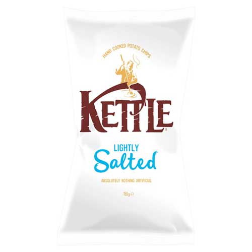 A bag of Kettle Lightly Salted 40g