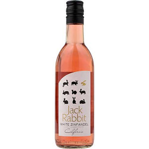 A bottle of Jack Rabbit White Zinfandel 187ml