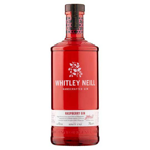 A bottle of Whitley Neill Raspberry Gin 70cl