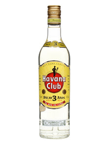A bottle of Havana Club 3 yr Old Rum 70cl