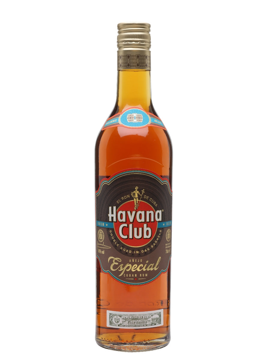 A bottle of Havana Especial Rum 70cl