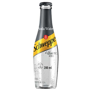 Schweppes Soda Water 24 x 200ml Bottles