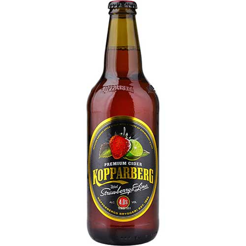 A bottle of Kopparberg Strawberry & Lime 500ml